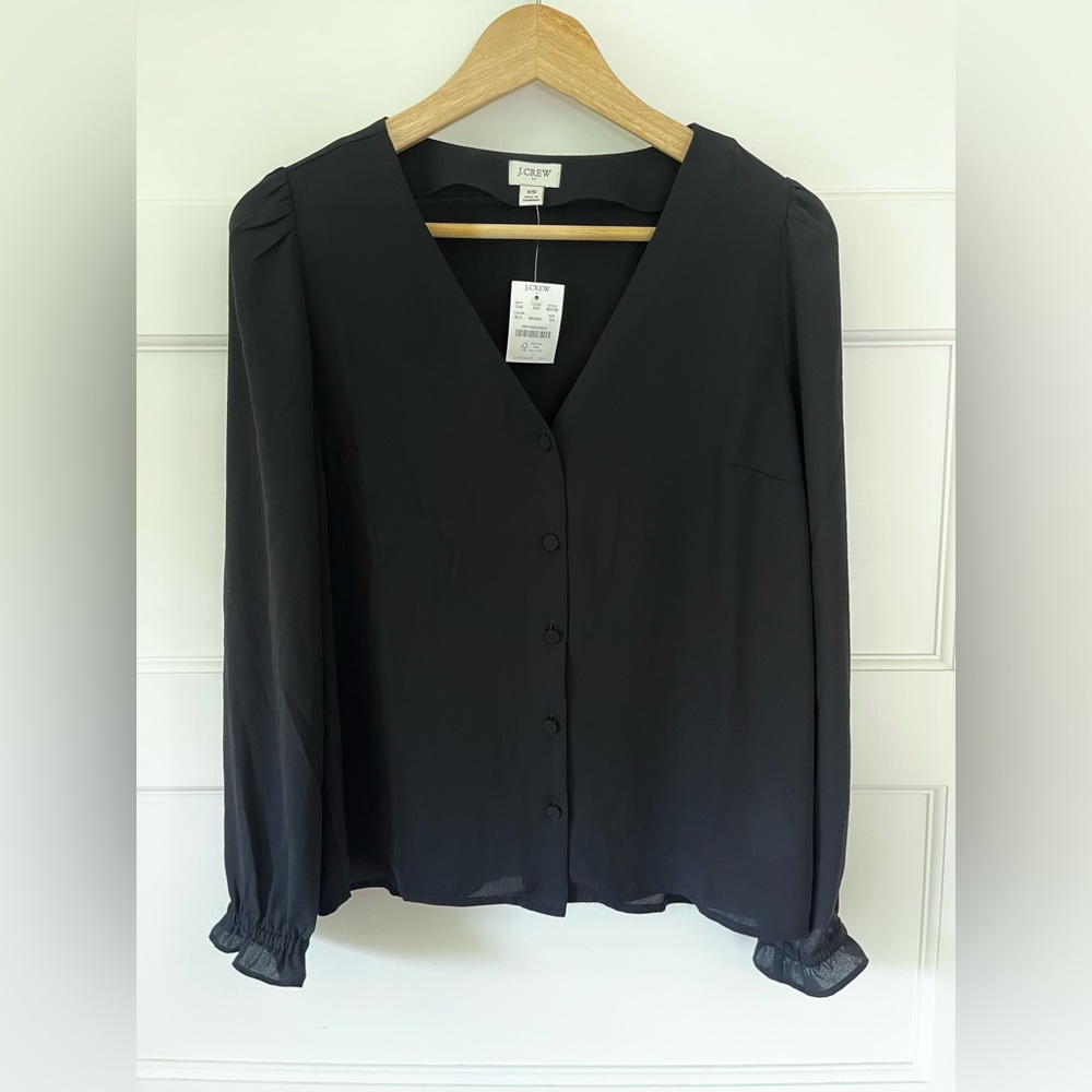 NWT J. Crew V-neck Button Front Shirt